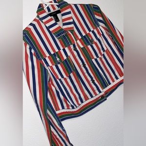 Forever 21 Multicolored Jean Jacket